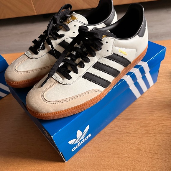Adidas Samba Cream/black/white size 6.5 (SOLD) - Picture 1 of 5